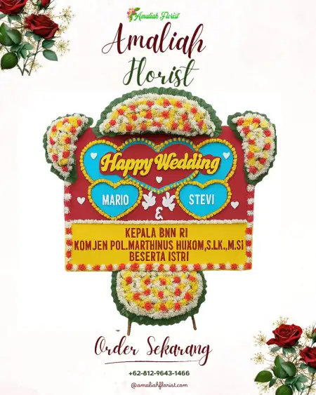 Papan Bunga Pernikahan Gisikdrono